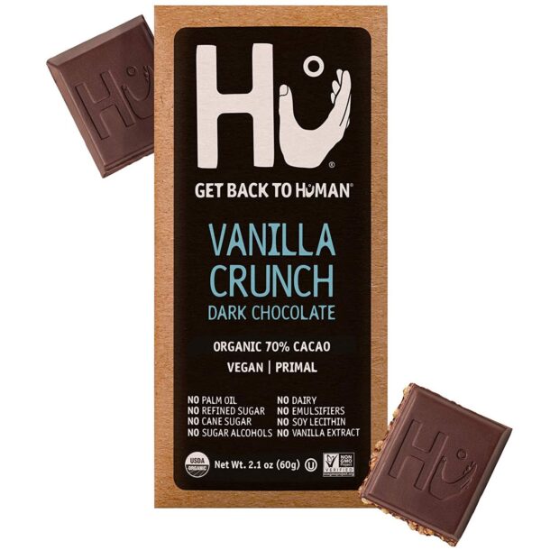 vegan gluten free vanilla crunch dark chocolate bar hu