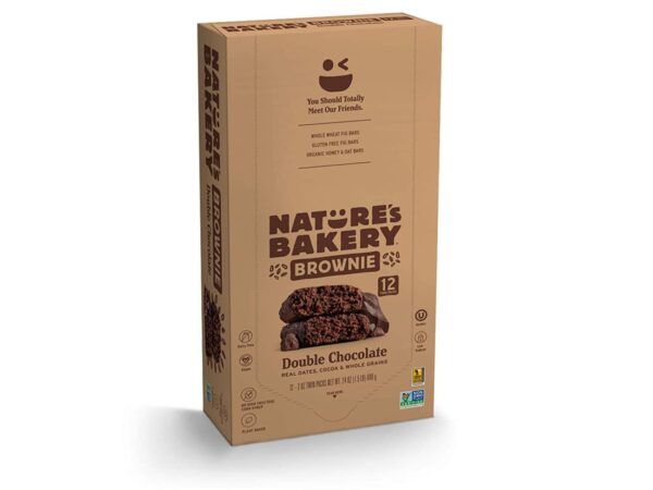vegan brownie double chocolate natures bakery