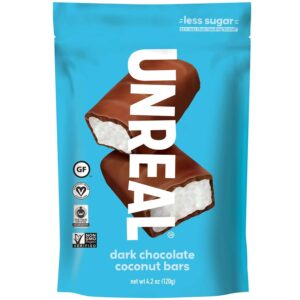 Unreal Dark Chocolate Coconut Bars vegan gluten free