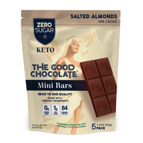 salted almond dark chocolate mini bar pack vegan