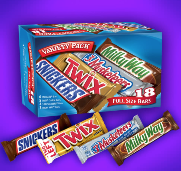 snickers twix 3 musketeers milky way full size bars variety pack