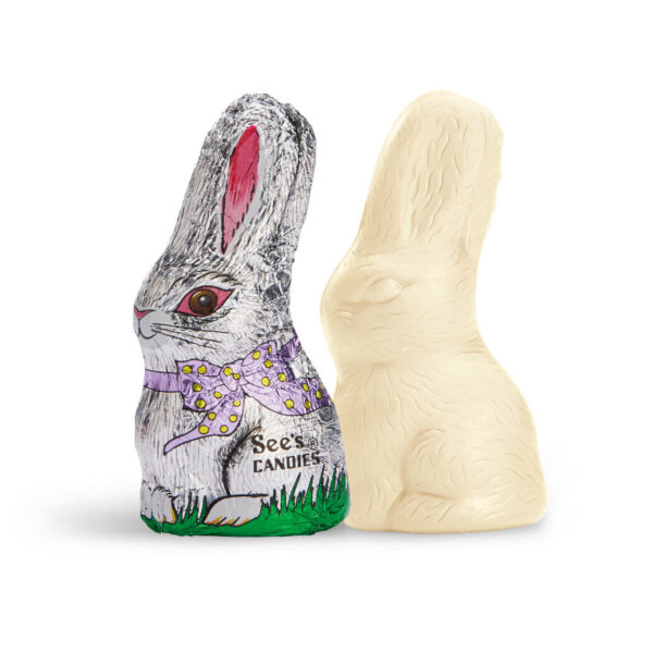 white chocolate bunny sees candies easter candy