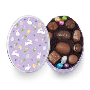 some bunny loves you chocolates in tin from See's Candies