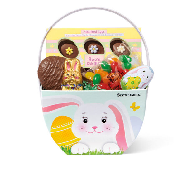 sweet bunny basket easter sees candies